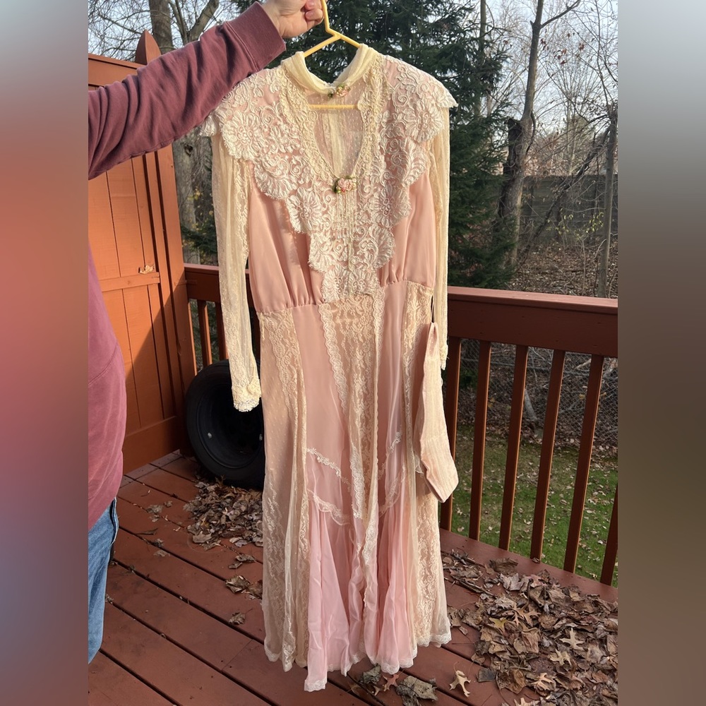 Susan Lane’s Elegance Blush Lace Wedding Dress
